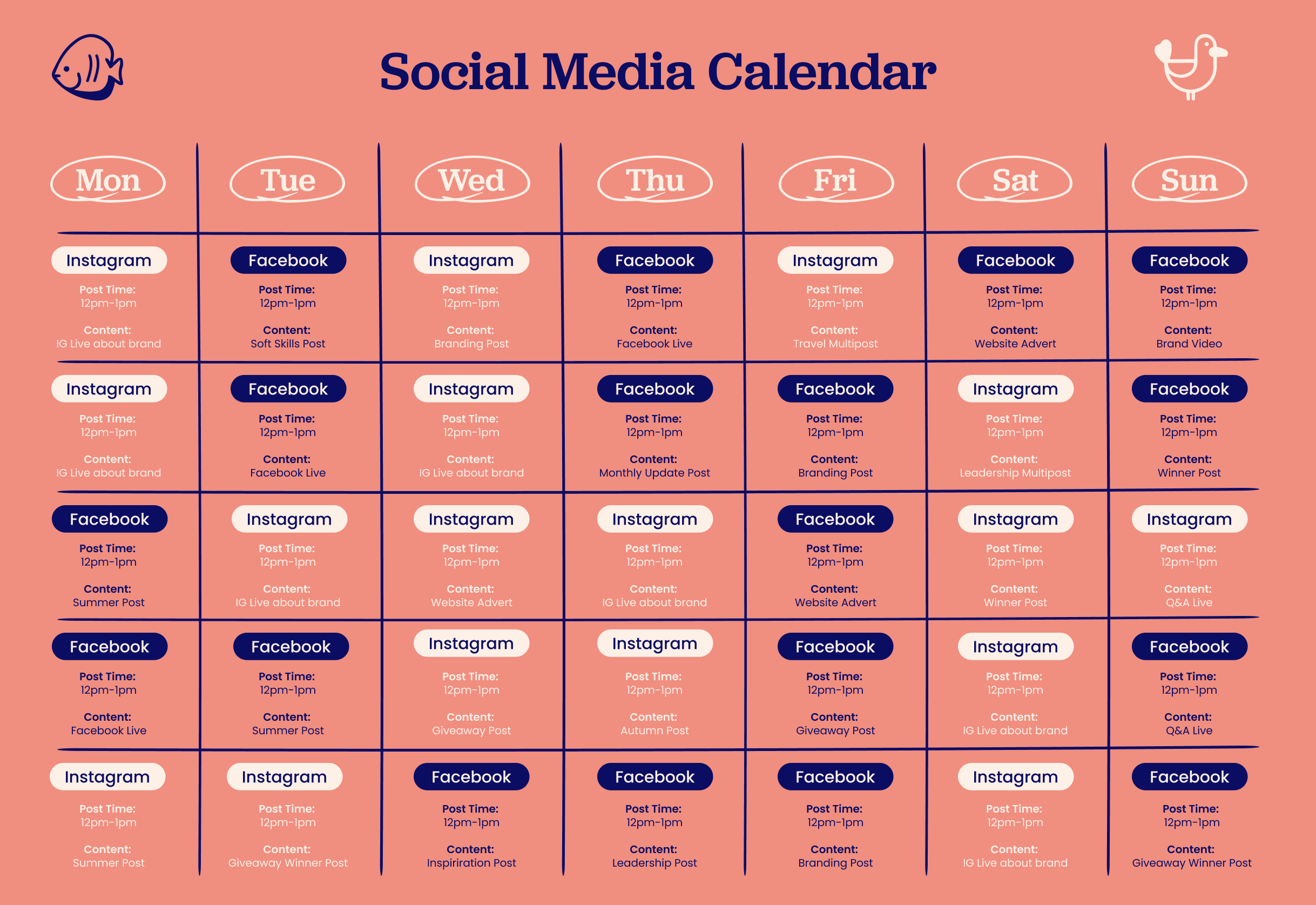 Creative Social Media Content Calendar Ideas to Stay Consistent All Year